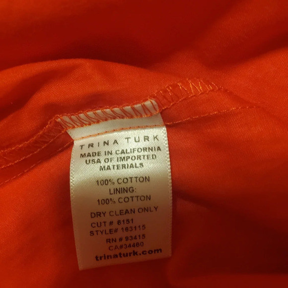 NWT Trina Turk Eyelet Lace Orange Mini Skirt Size XS - Picture 4 of 4